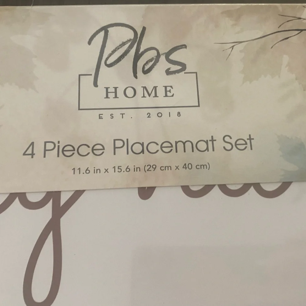PBS home Happy Harvest cork placemat set of 4 - Brand new!  LAST SET